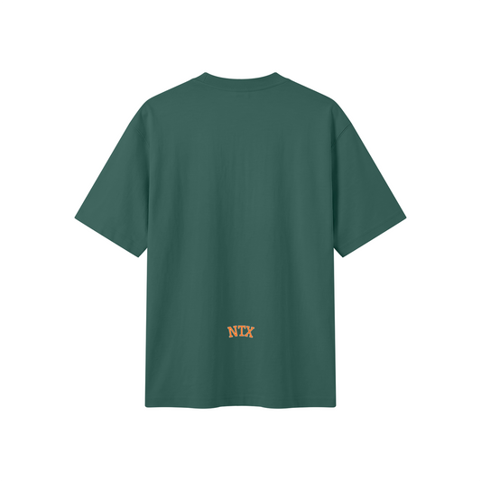 Notix Varsity Heavyweight Tee Green / Orange