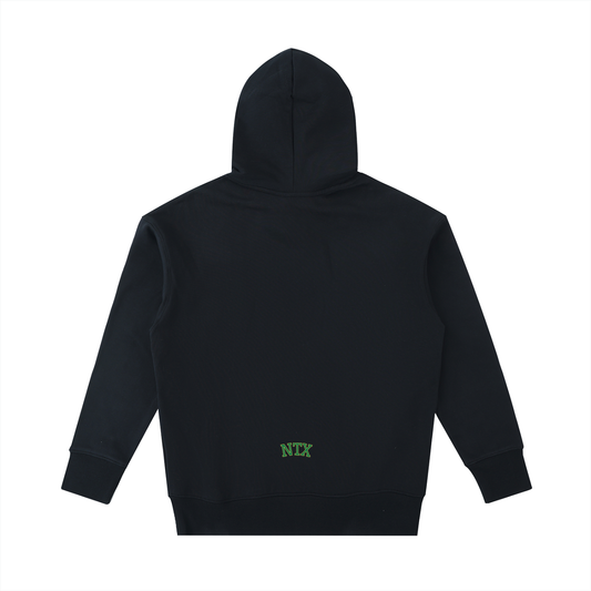 Notix Varsity Heavyweight Hoodie Black / Green