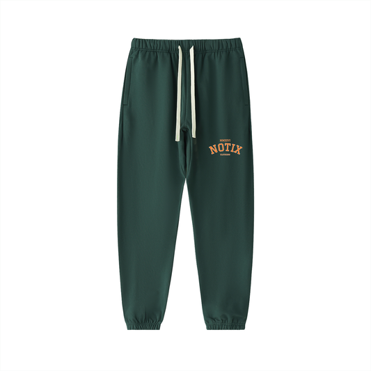 Notix Varsity Heavyweight Sweatpants Green / Orange