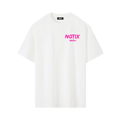 Notix Brick Oversize Tee White/Pink