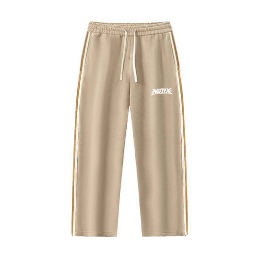 Notix Stripe Straight Leg Pants - Khaki