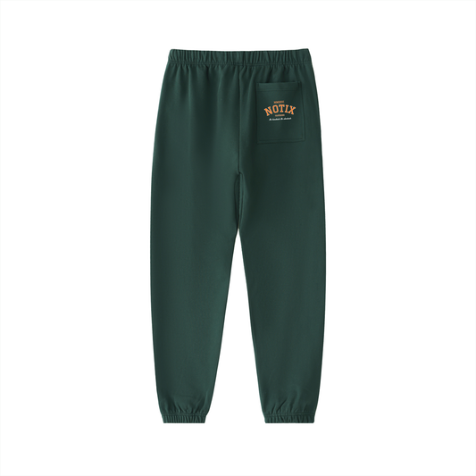 Notix Varsity Heavyweight Sweatpants Green / Orange