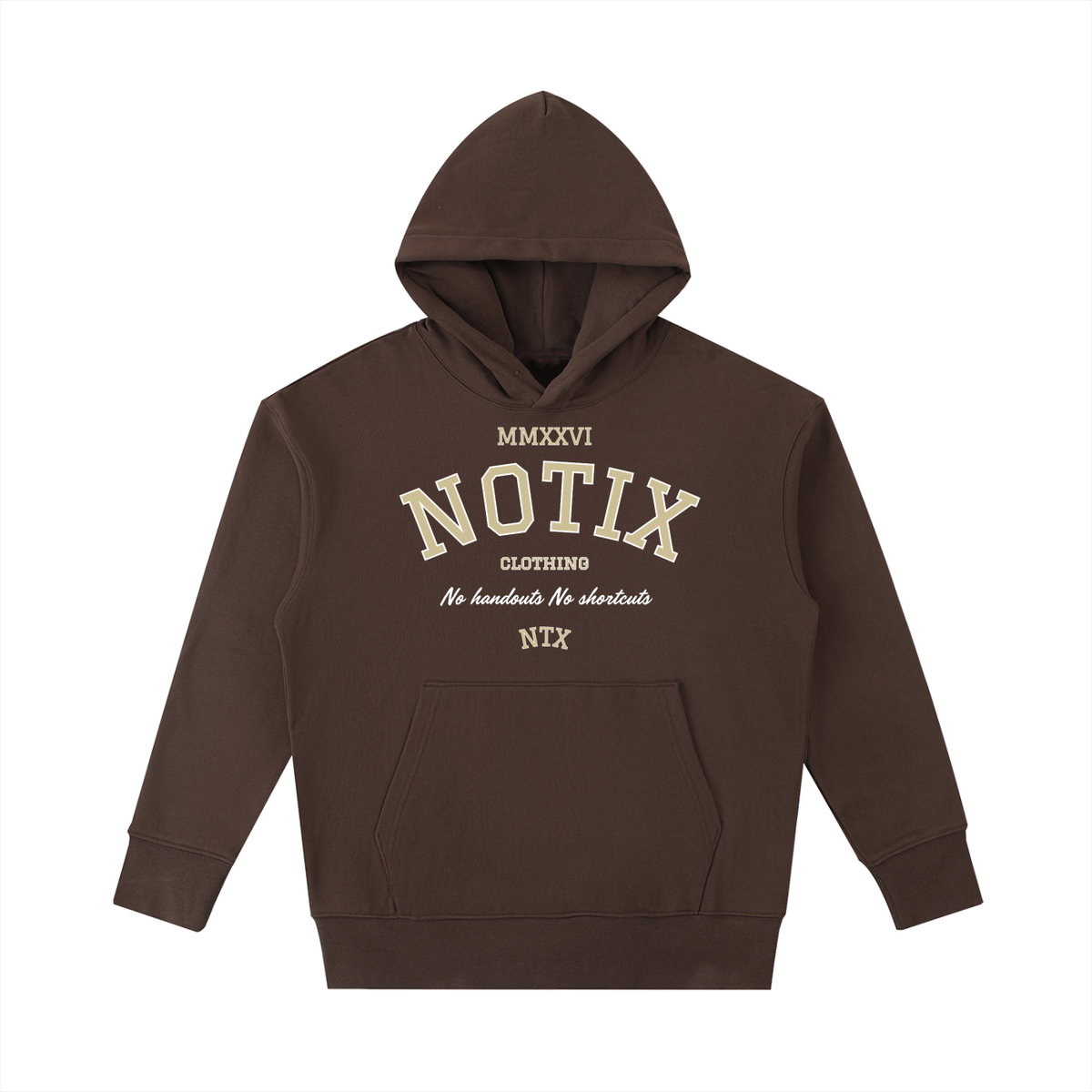 Notix Varsity Heavyweight Hoodie Coffee / Cream