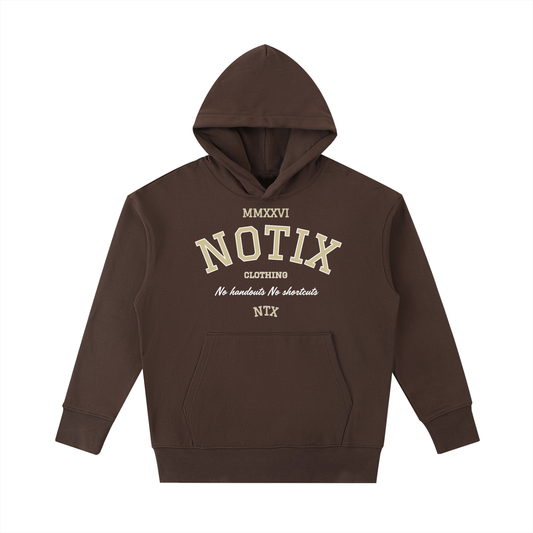 Notix Varsity Heavyweight Hoodie Coffee / Cream