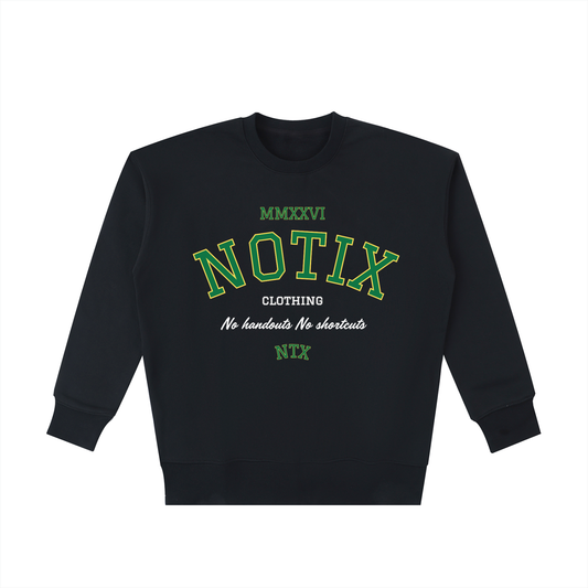 Notix Varsity Heavyweight Sweatshirt Black/Green