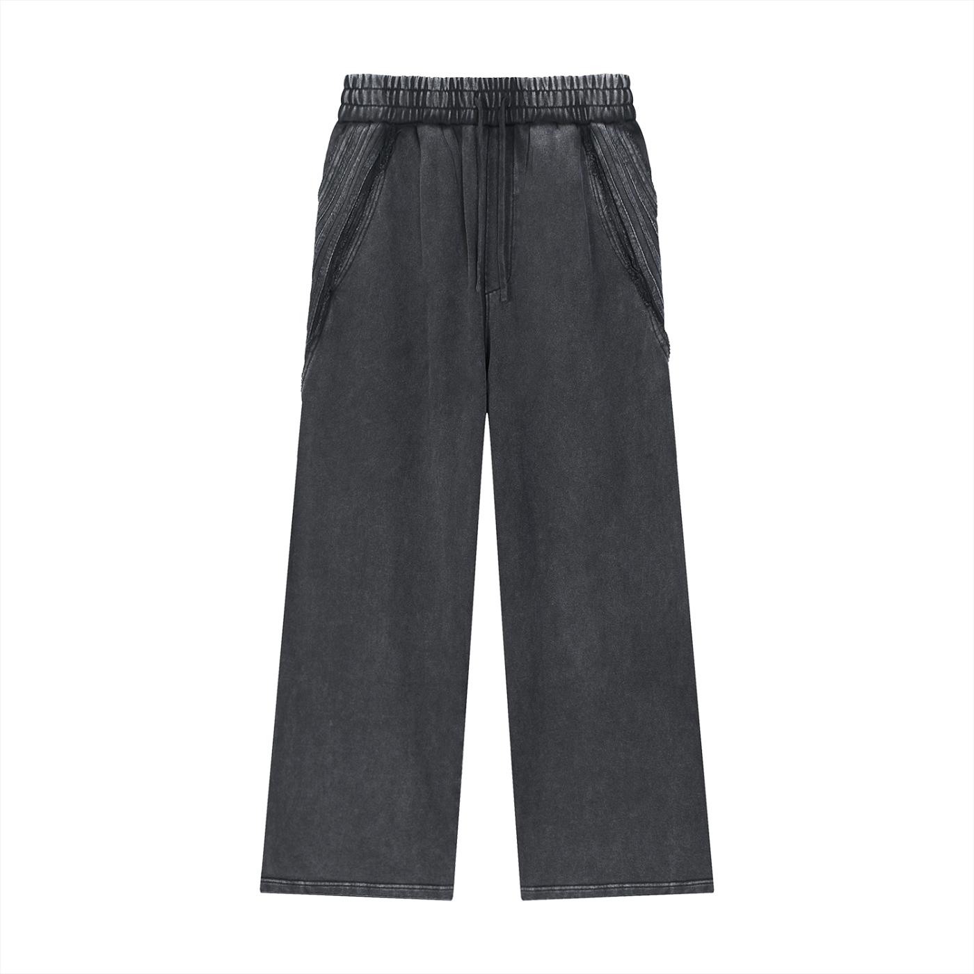 Notix Snow Washed Tape Raw Edge Sweatpants