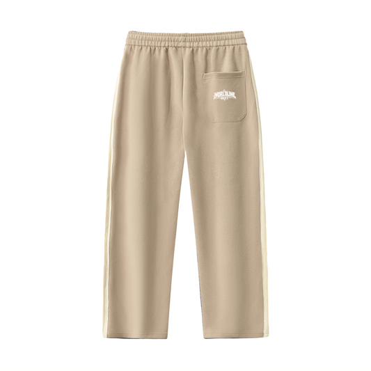 Notix Stripe Straight Leg Pants - Khaki