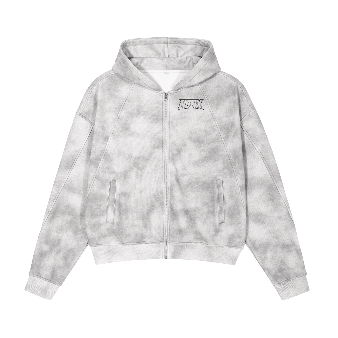 Notix Dirty Washed Zip-Up Fleece Hoodie