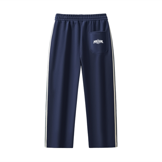 Notix Stripe Straight Leg Pants - Navy