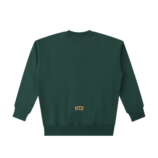Notix Varsity Heavyweight Sweatshirt Green / Orange